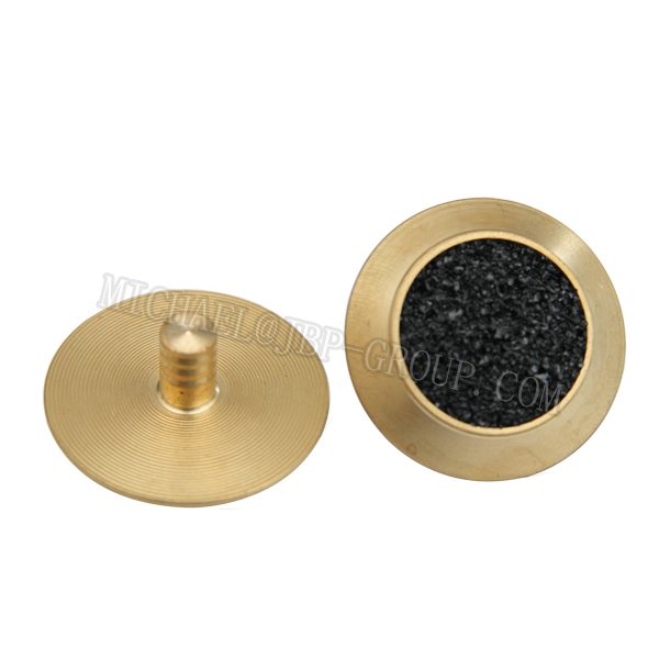 TGSI-B002 Brass tactile studs / tactile studs with black carborundum inserts / inners